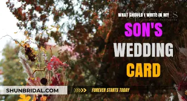 Heartfelt Words: Crafting the Perfect Wedding Card for Your Son