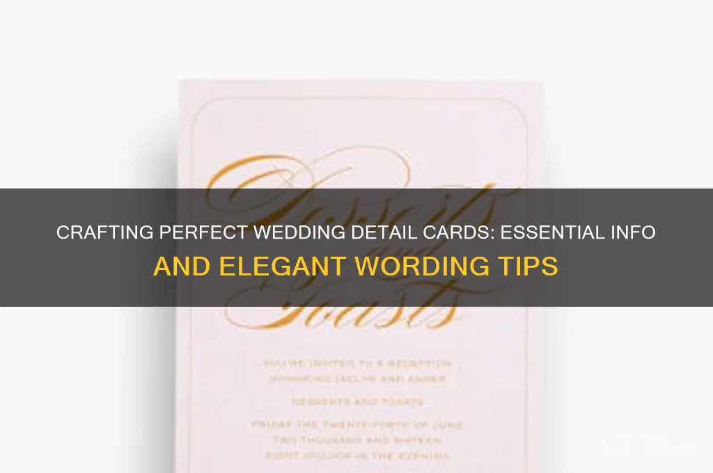 what should wedding detail cards say