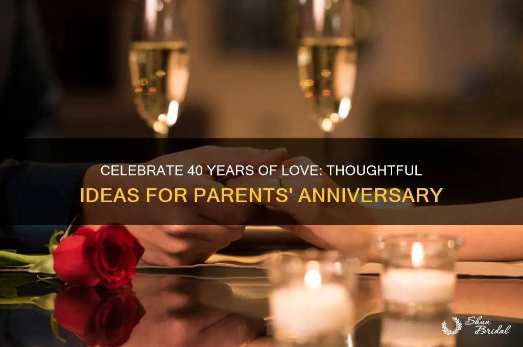 what should you do for your parents 40th wedding anniversary