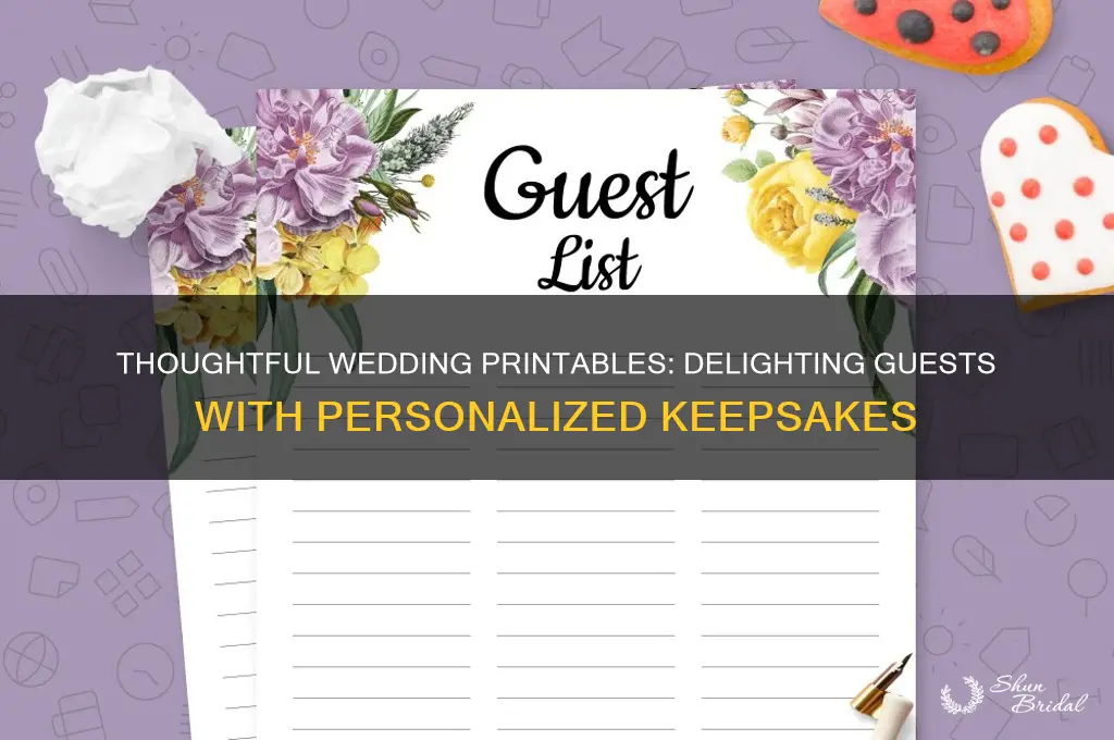 what should you print for wedding guests