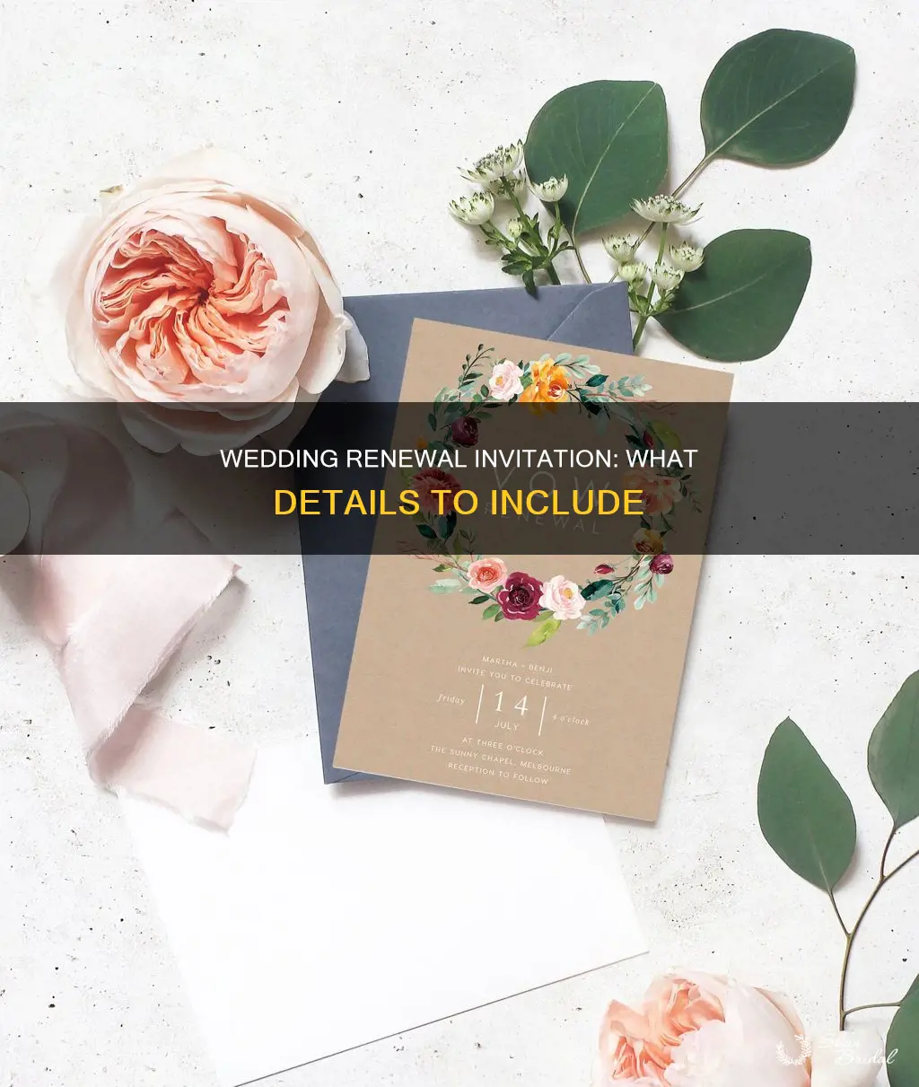 what should you put on a wedding renewal invitation