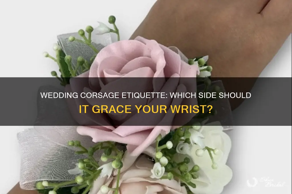 what side do wedding corsages go on