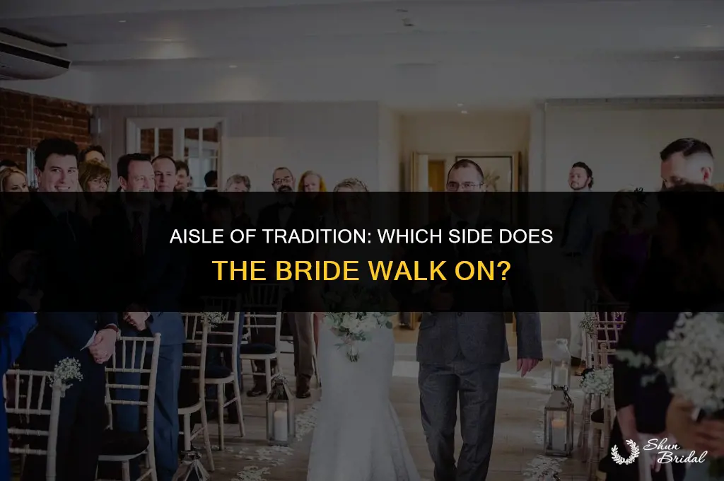what side does the bride walk on