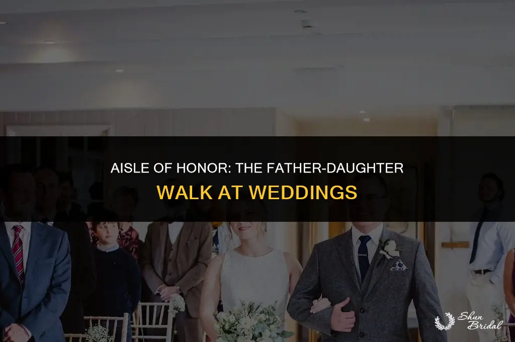 what side does the father of the bride walk on
