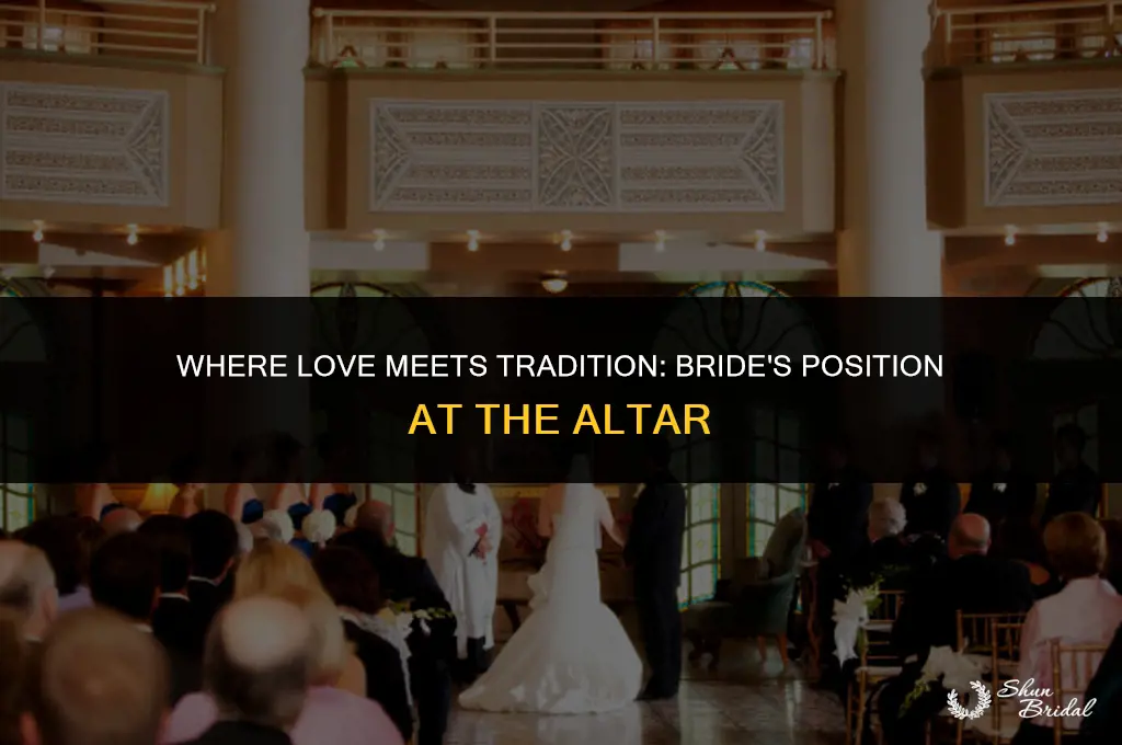 what side of the altar does the bride stand on