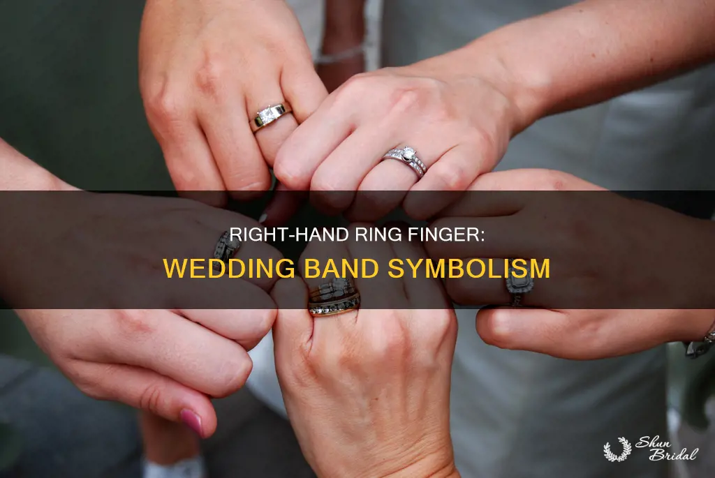 what signifies wedding bands worn on right middle finger