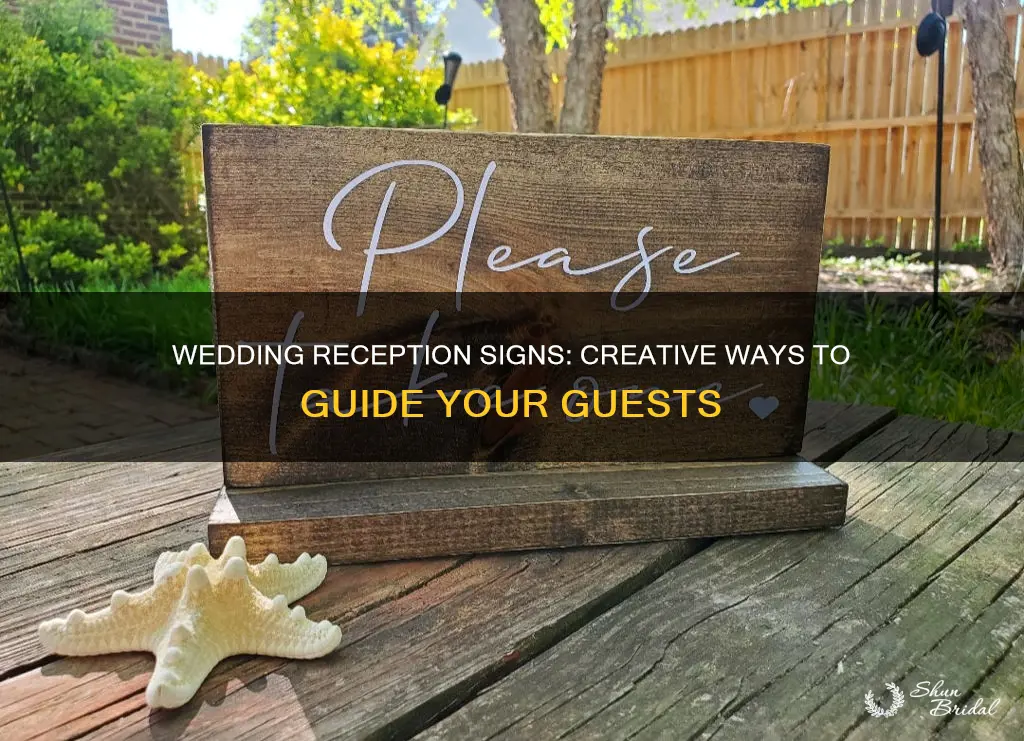 what signs to put at a wedding reception