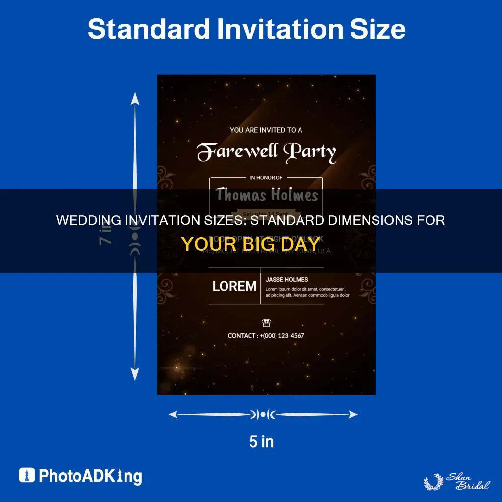 Wedding Invitation Sizes: Standard Dimensions For Your Big Day | ShunBridal