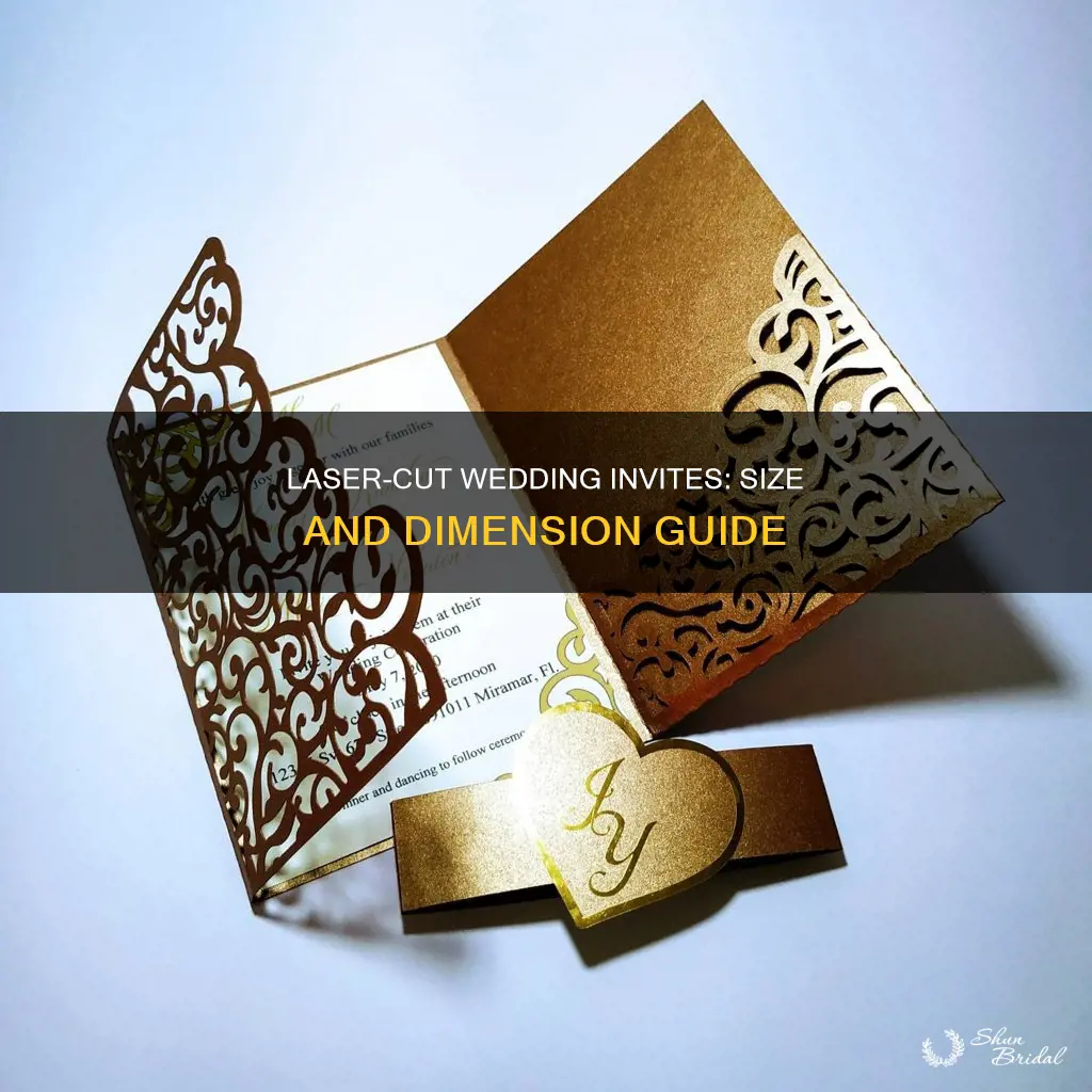 what size are the laser cut wedding invitations