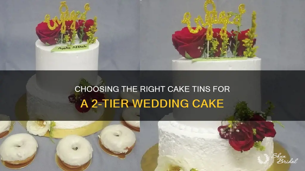 what size cake tins for 2 tier wedding cake