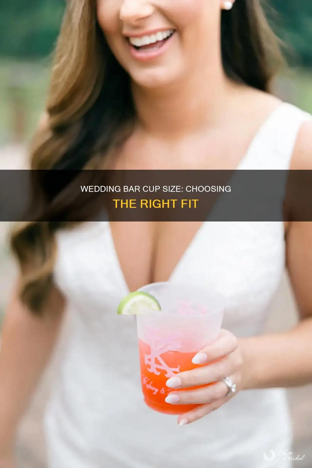 what size cups for wedding bar