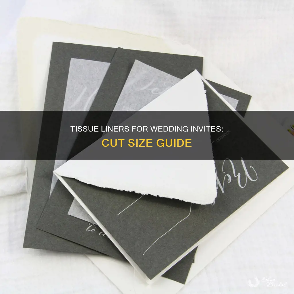 what size do you cut tissues for wedding invitations