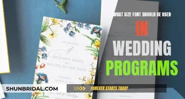 Font Size for Wedding Programs: What's the Right Fit?