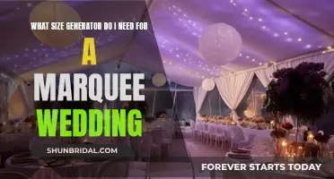 Choosing the Right Generator Size for Marquee Weddings