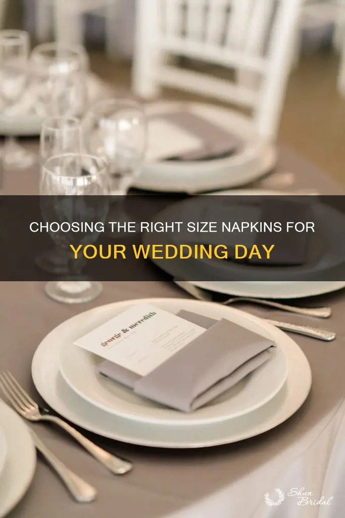 what size napkins for wedding