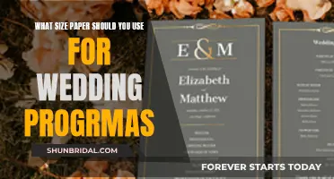 Wedding Program Paper: Choosing the Right Size