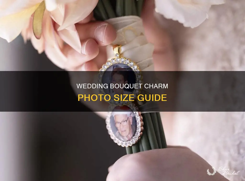 what size photo goes into a wedding bouquet charm