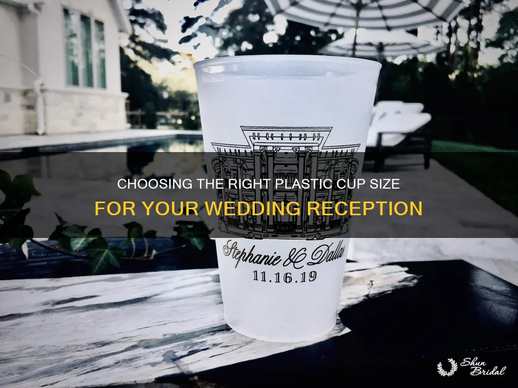 what size plastic cups for wedding reception