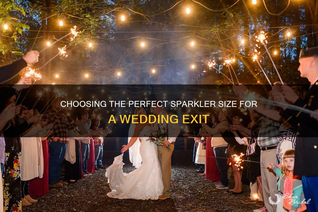 what size sparklers for wedding exit