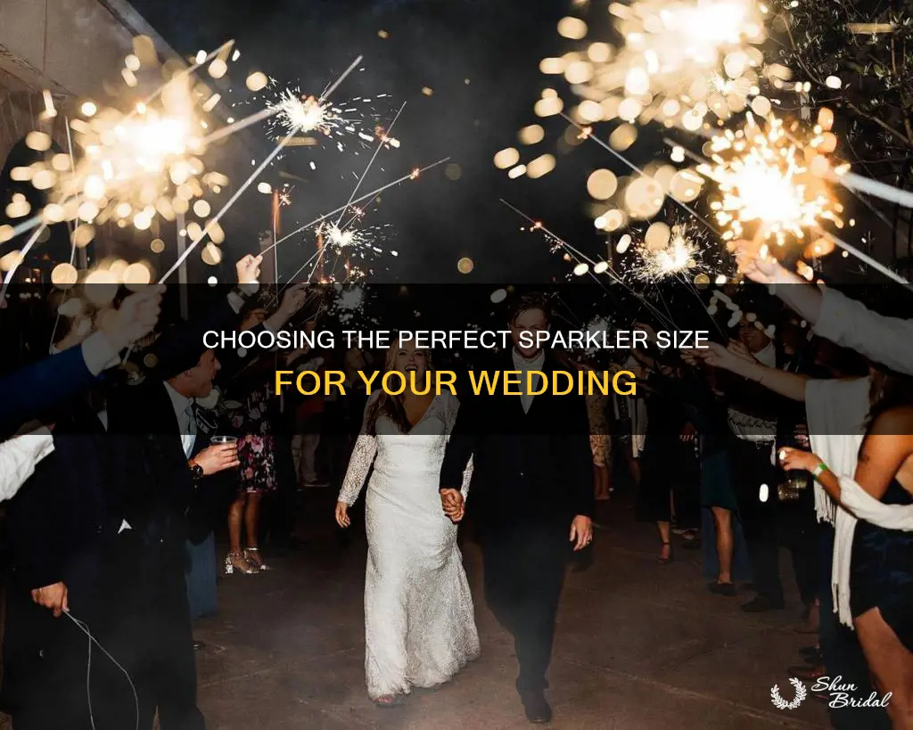 what size sparklers to use for wedding