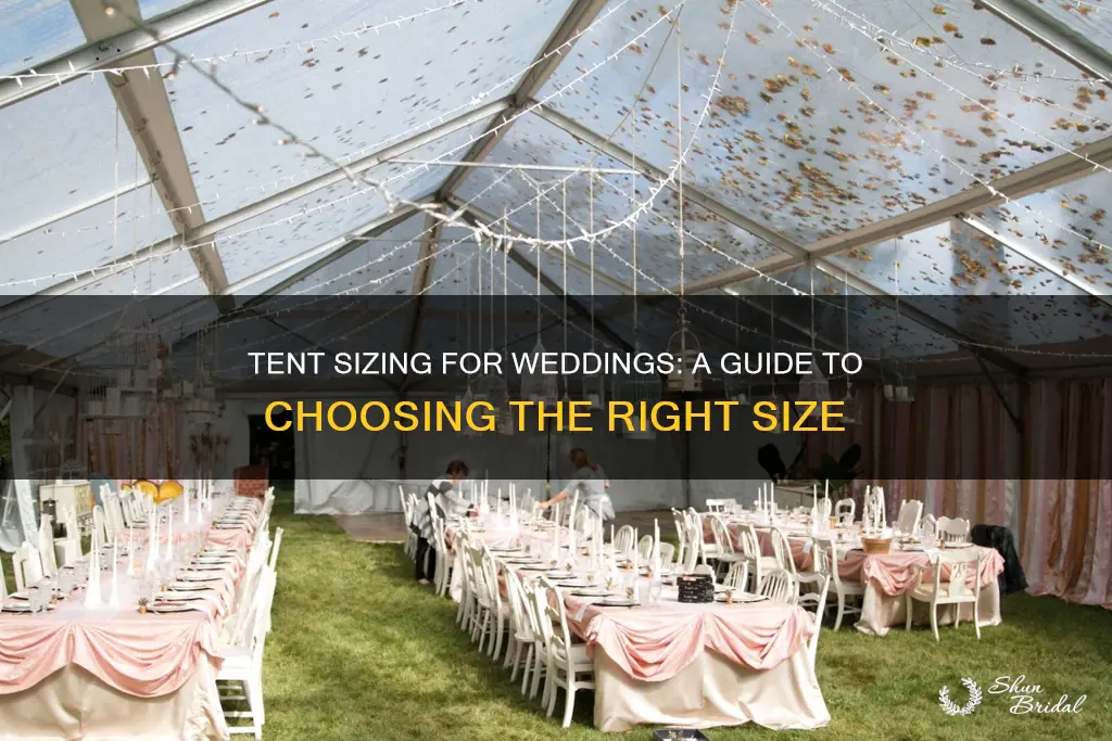 what size tent do I need for a wedding