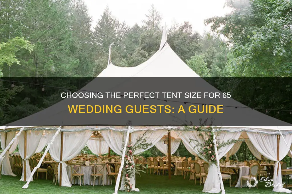 what size tent for 65 wedding guests
