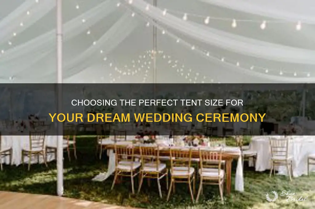 what size tent for wedding ceremony