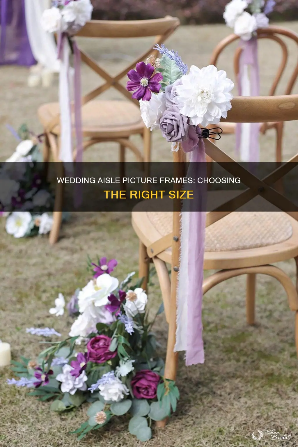 what sized picture frame to use for wedding aisle