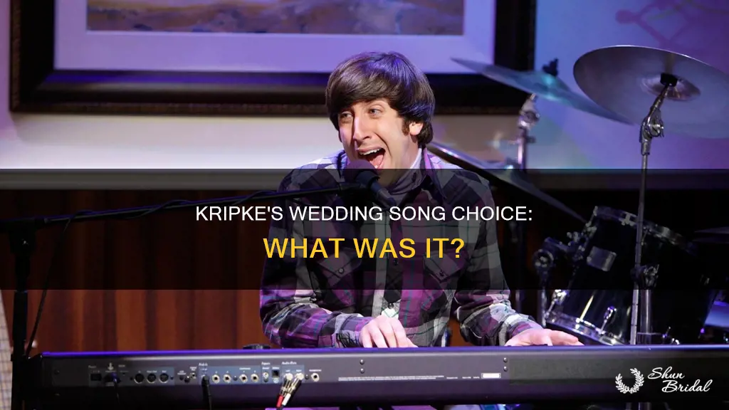 what song did kripke sing at the wedding