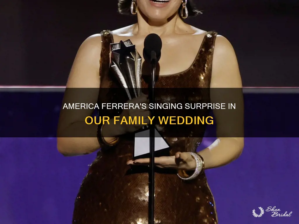 what song does america ferrera sing in our family wedding