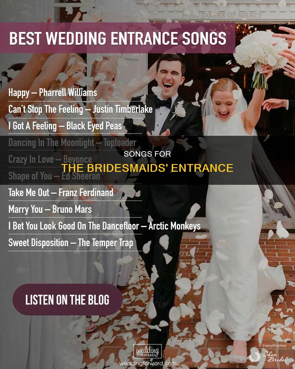 what songs are typically played when the bridesmaids come in