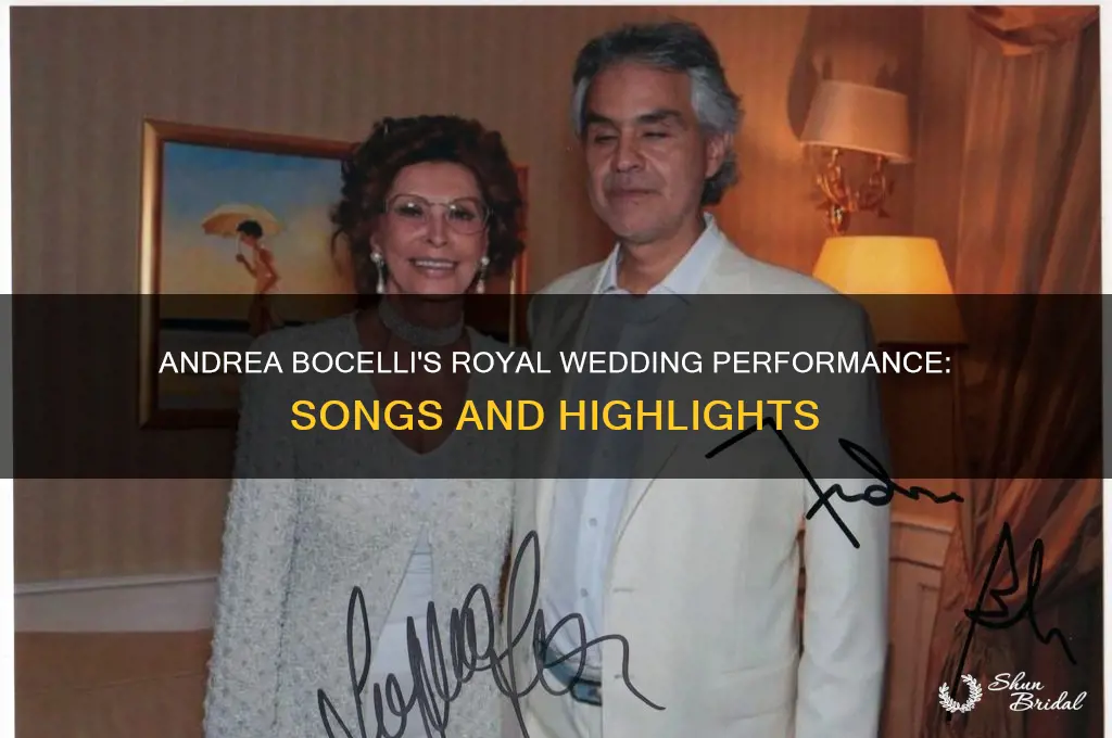 what songs did andrea bocelli sing at the royal wedding