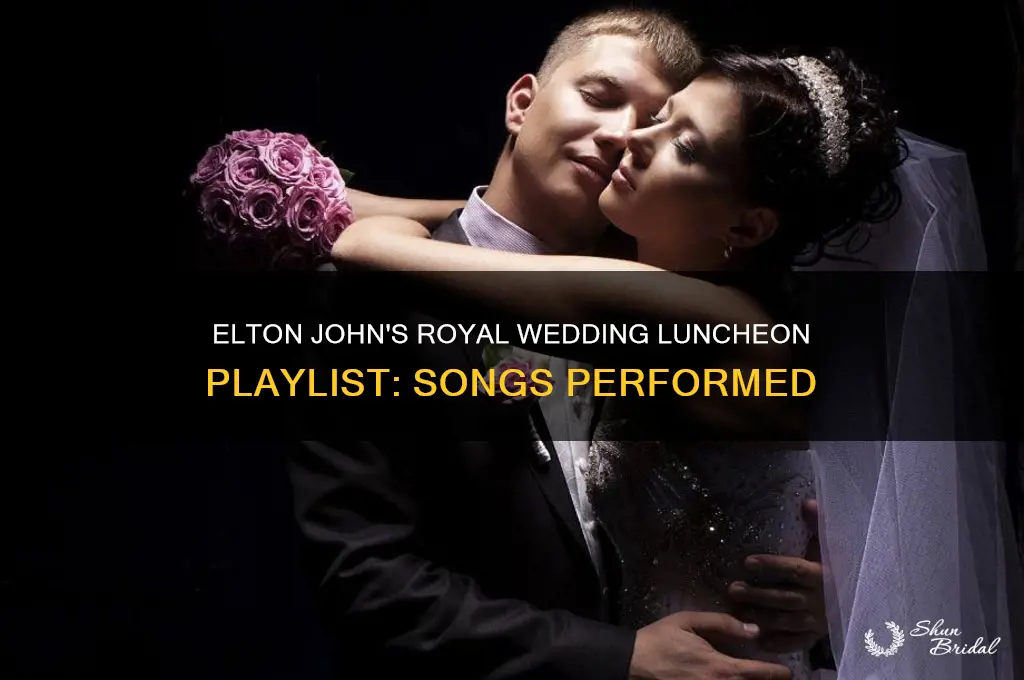 what songs did elton john play at royal wedding luncheon