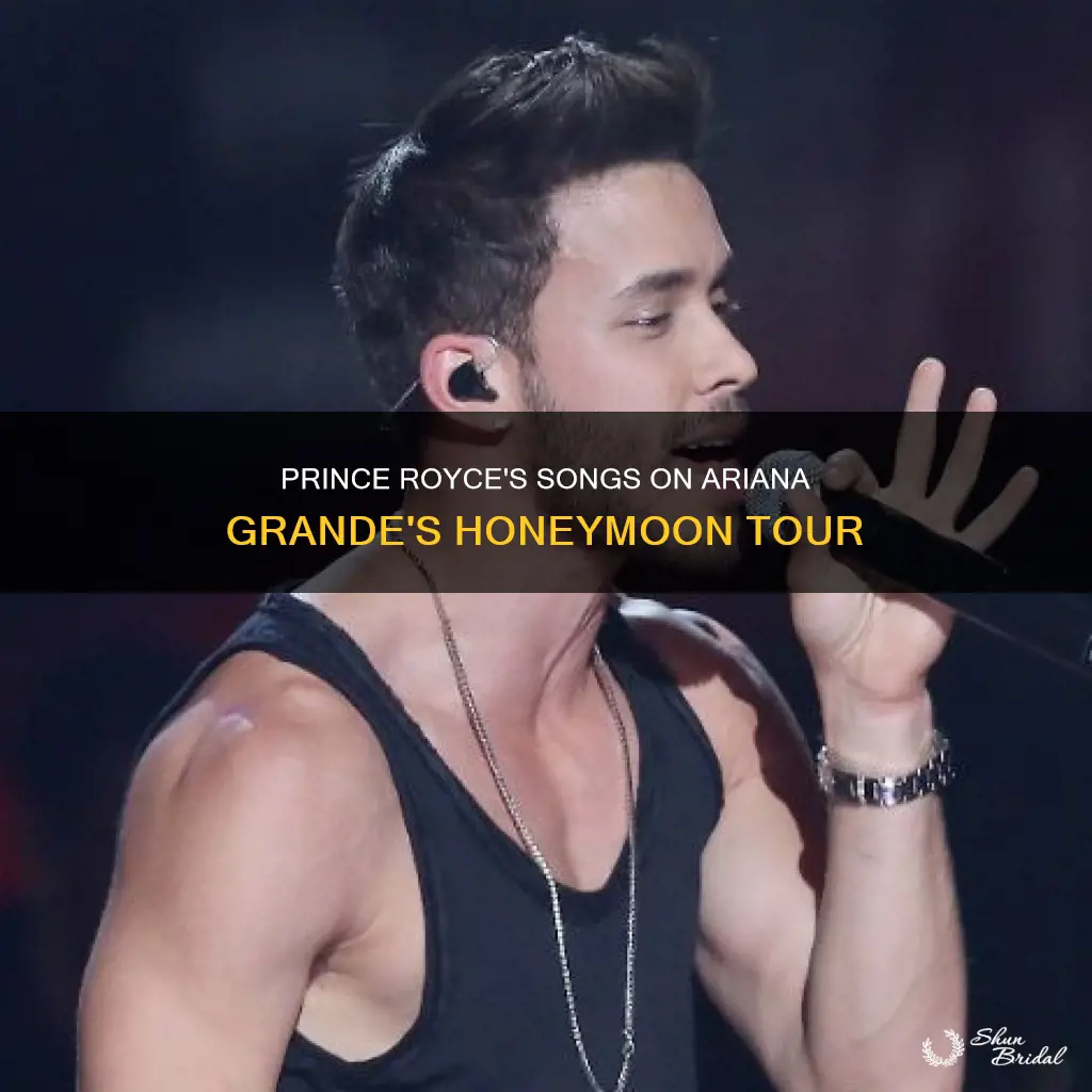what songs does prince royce sing on the honeymoon tour