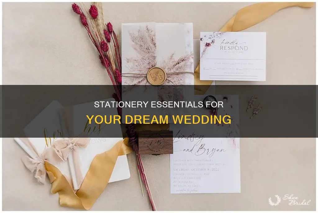 what stationary do I need for my wedding