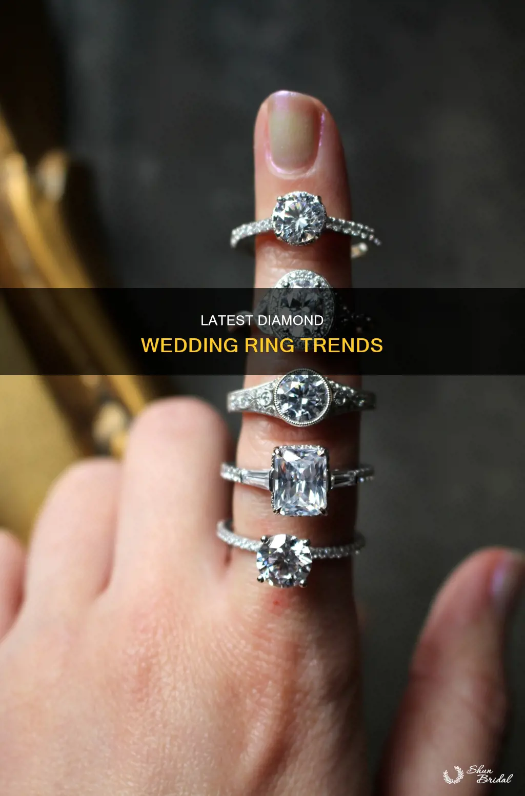 what style diamond wedding rings sets are most popular now