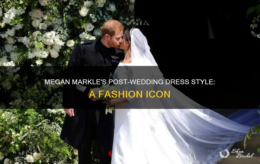 what style dress did megan markle wear after the wedding