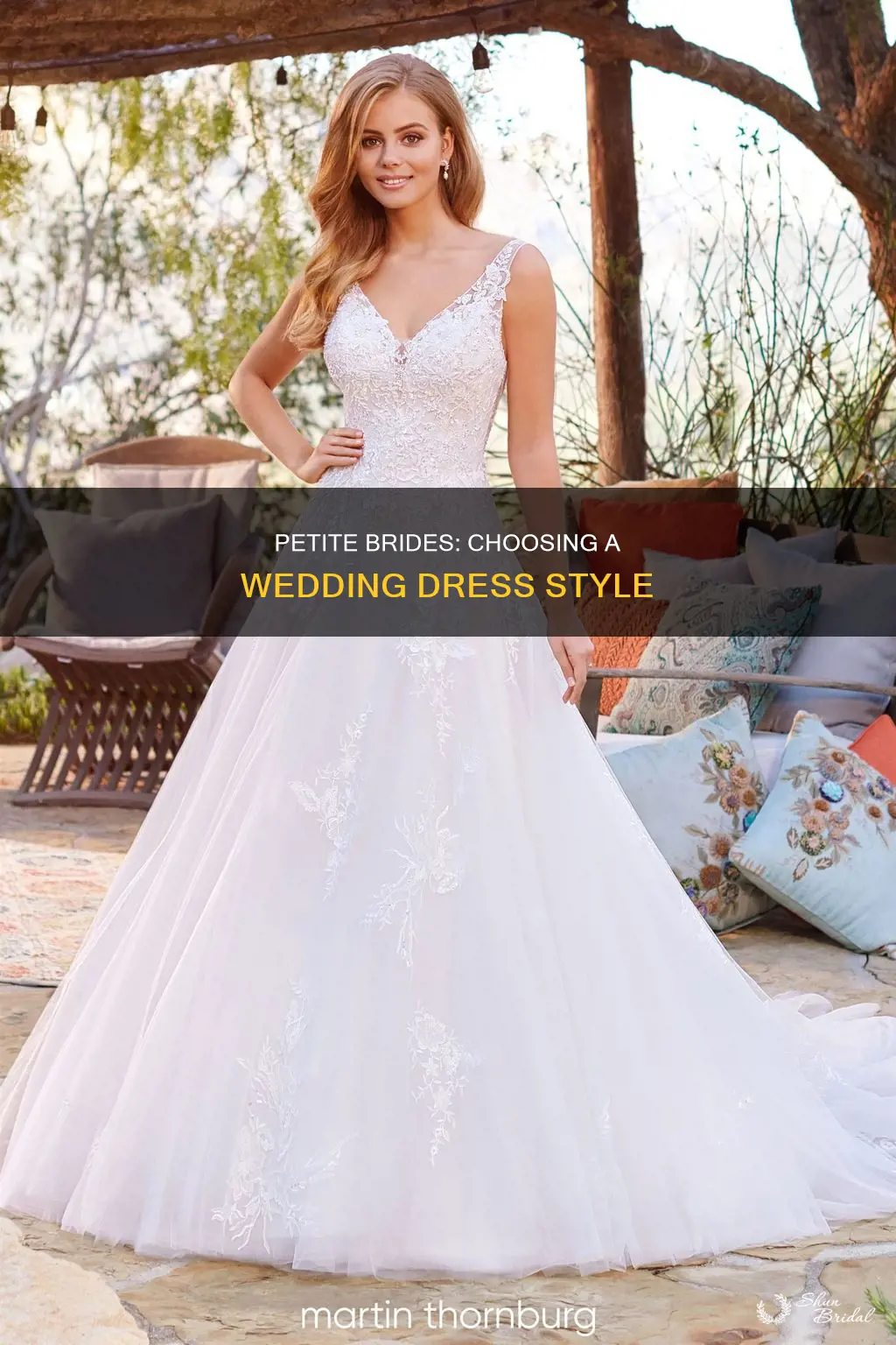 what style of wedding dress should a petite woman wear
