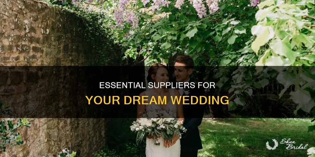 what suppliers do you need for a wedding