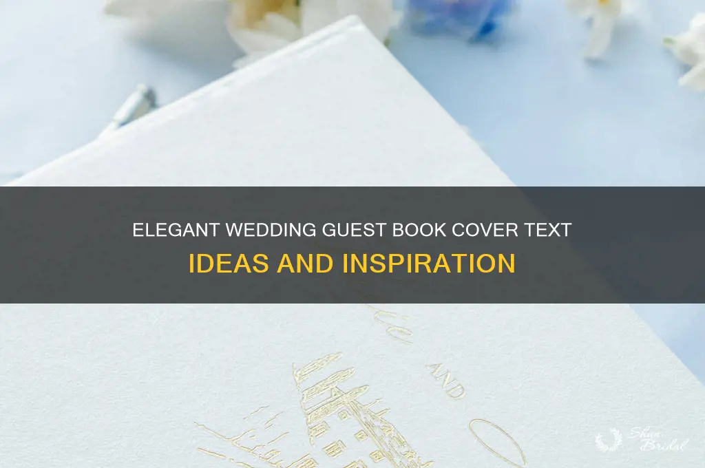 what text is on the cover of wedding guest book
