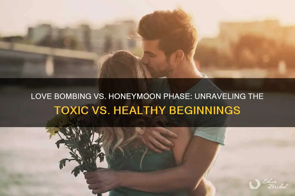 what the difference between love bombing and honeymoon phase