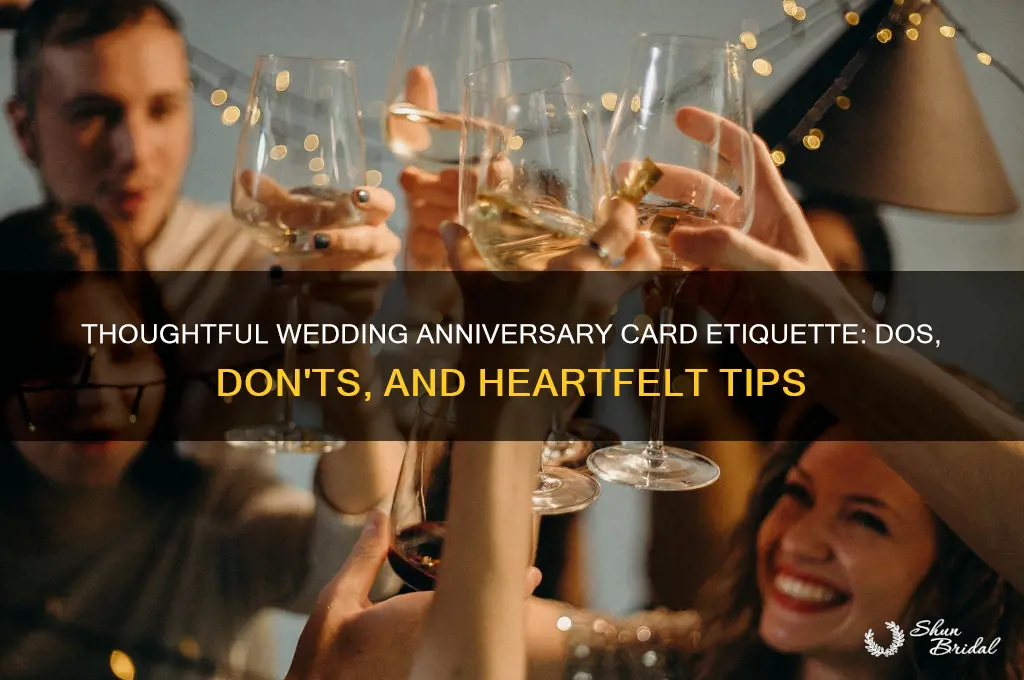 what the etiquette for a wedding anniversary card