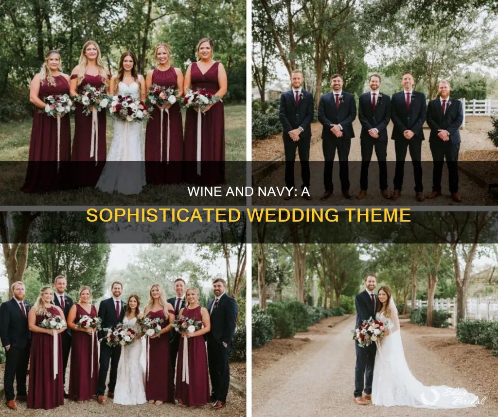 what theme to use wine and dark blue wedding colors