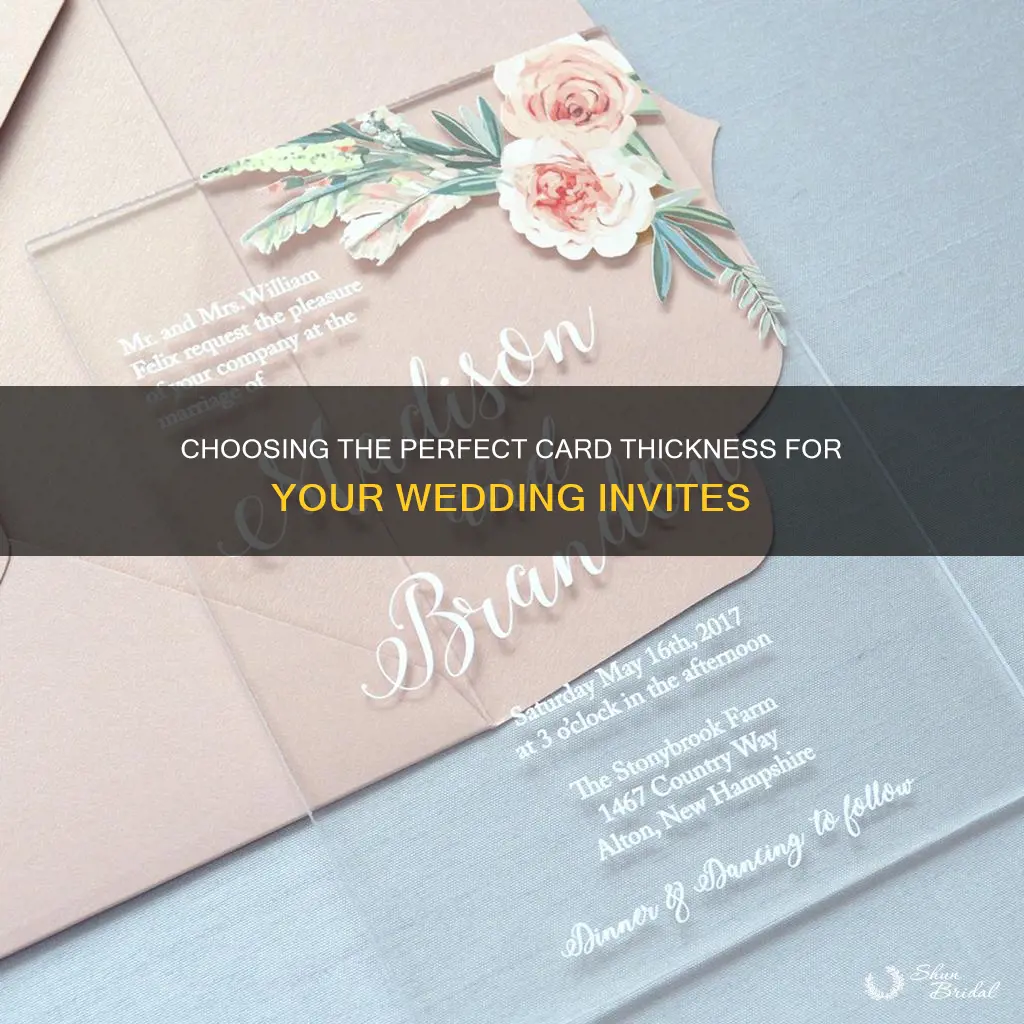 what thickness card for wedding invites