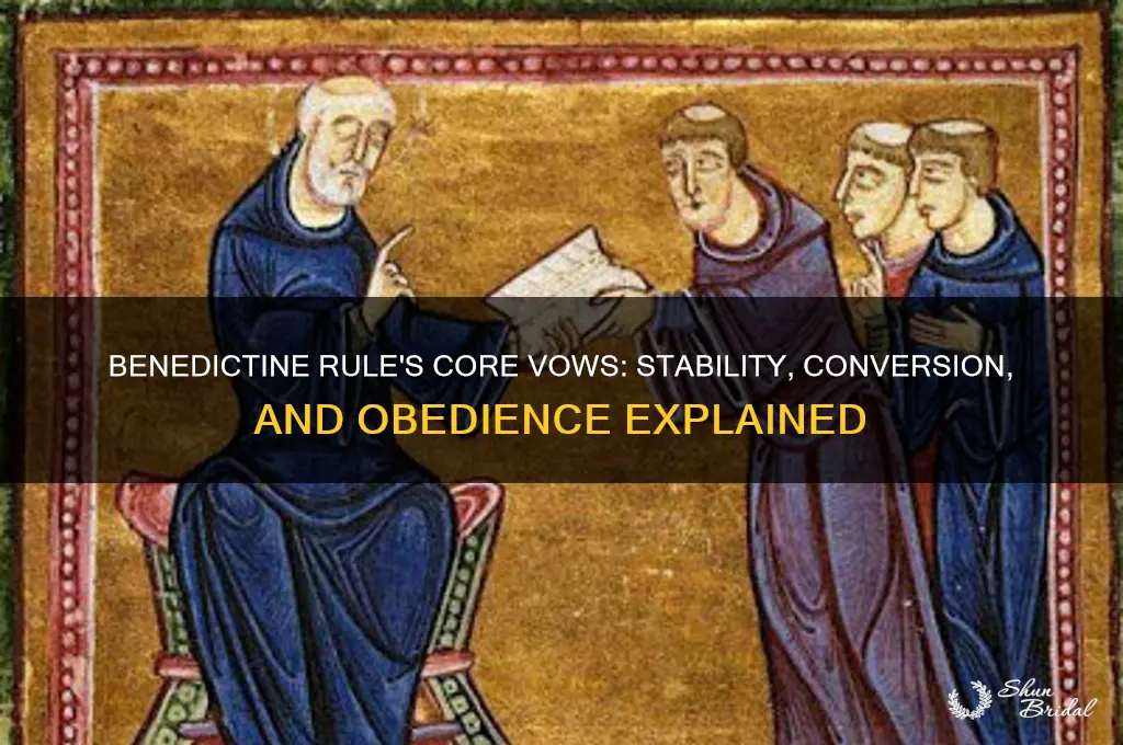 what three vows did the benedictine rule require