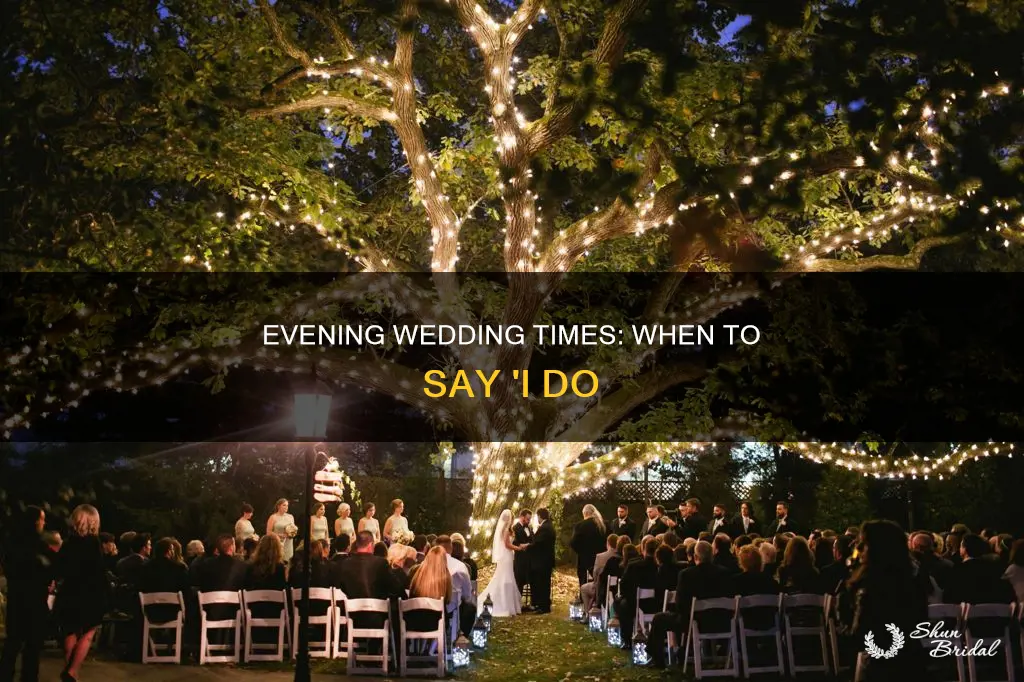 what time are evening weddings