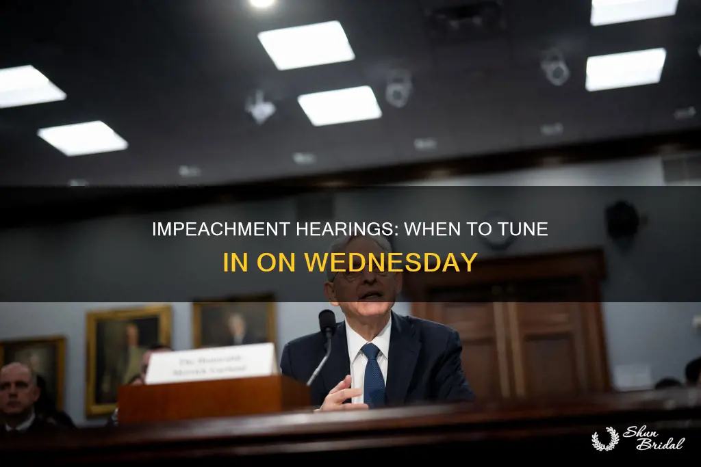 what time are impeachment hearings on wed