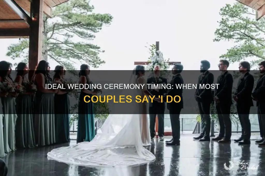 what time are most wedding ceremonies