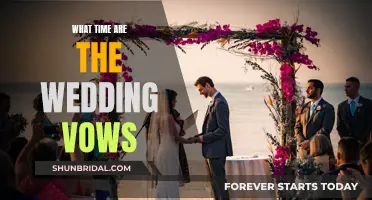 The Perfect Timing for Wedding Vows Exchange
