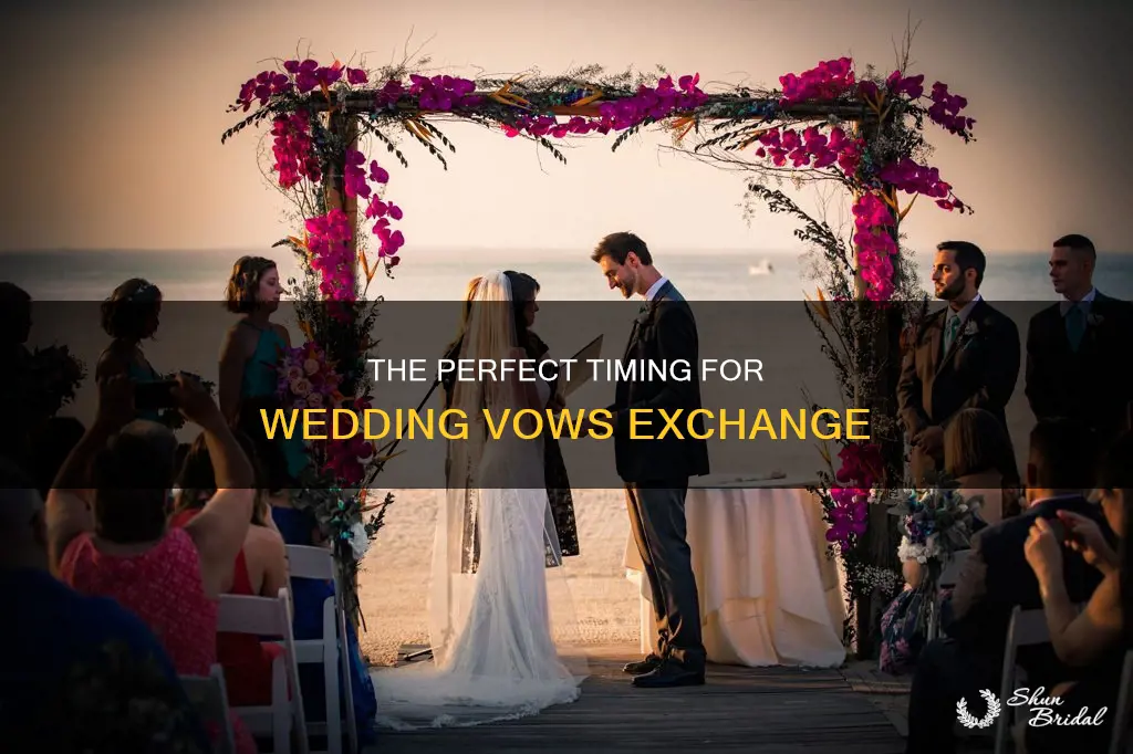 what time are the wedding vows